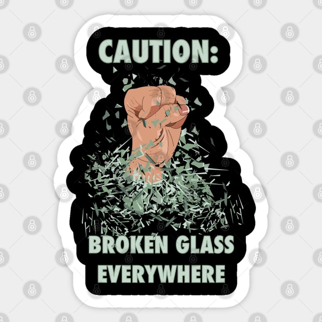 Busted Glass Ceiling Sticker by seamustheskunk